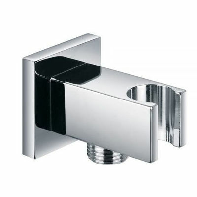 Show details for Gio Square Wall Outlet with Bracket Picture of Gio Square Wall Outlet with Bracket