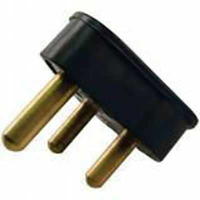 Show details for Rubber 3 Pin Electric Plug Top Picture of Rubber 3 Pin Electric Plug Top