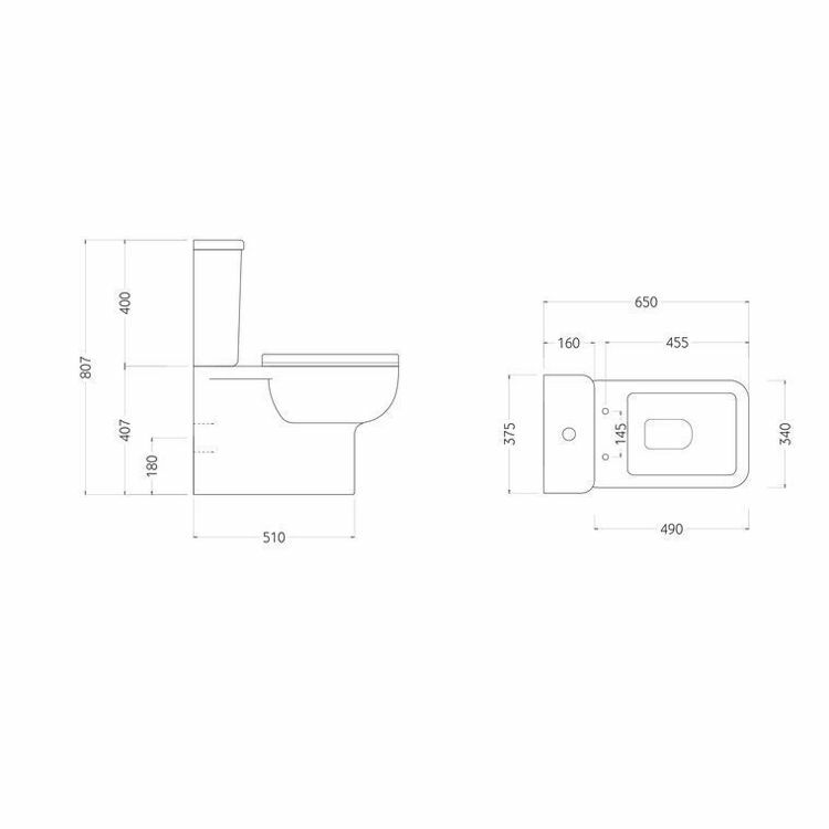 Picture of Solo Orion Close Couple Top Flush Suite