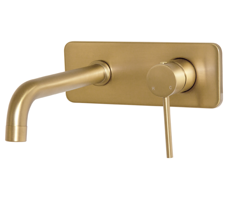 Picture of Blutide Neo Basin Concealed Mixer With Spout (Brushed Brass)