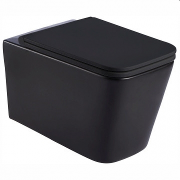 Picture of Gio Sintra Rimless Wall Hung Pan with Soft Close Seat (Matt Black)