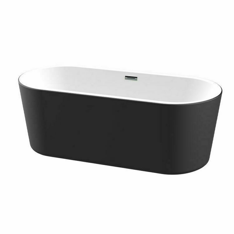 Picture of Cayman Free Standing One Piece Acrylic Bath  1690 x 790 mm (Black)
