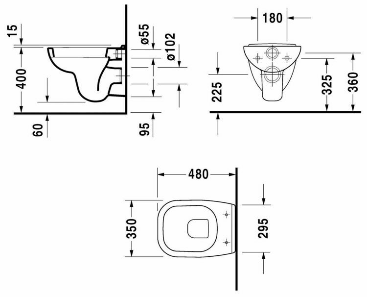 Picture of Duravit D-Code Compact Wall Mount Pan