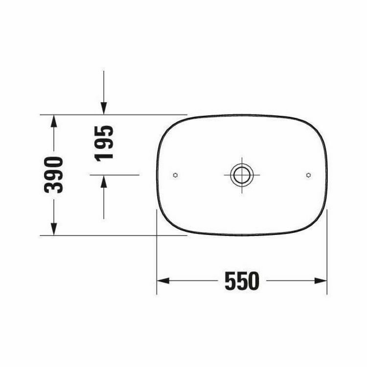 Picture of Duravit Zencha Countertop Basin 550 x 390
