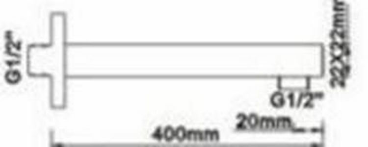 Picture of Gio FB22 Square Shower Arm 400 mm