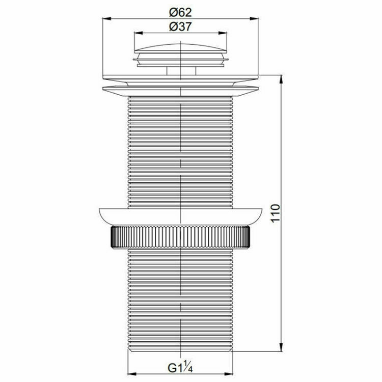 Picture of Gio Long Pop Up Basin Waste 32 x 110 mm (Un-Slotted)
