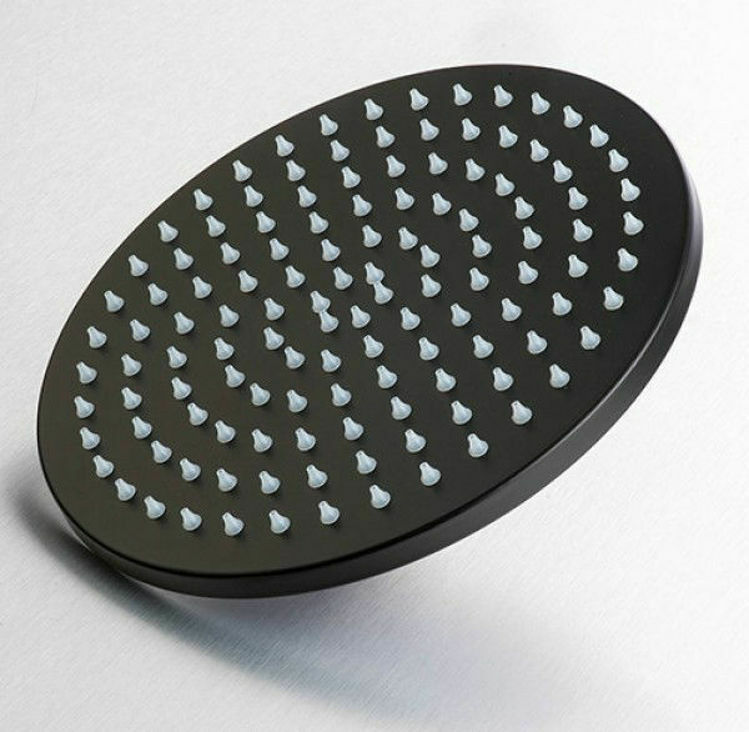 Picture of Gio Round Matt Black Shower Rose 200 mm