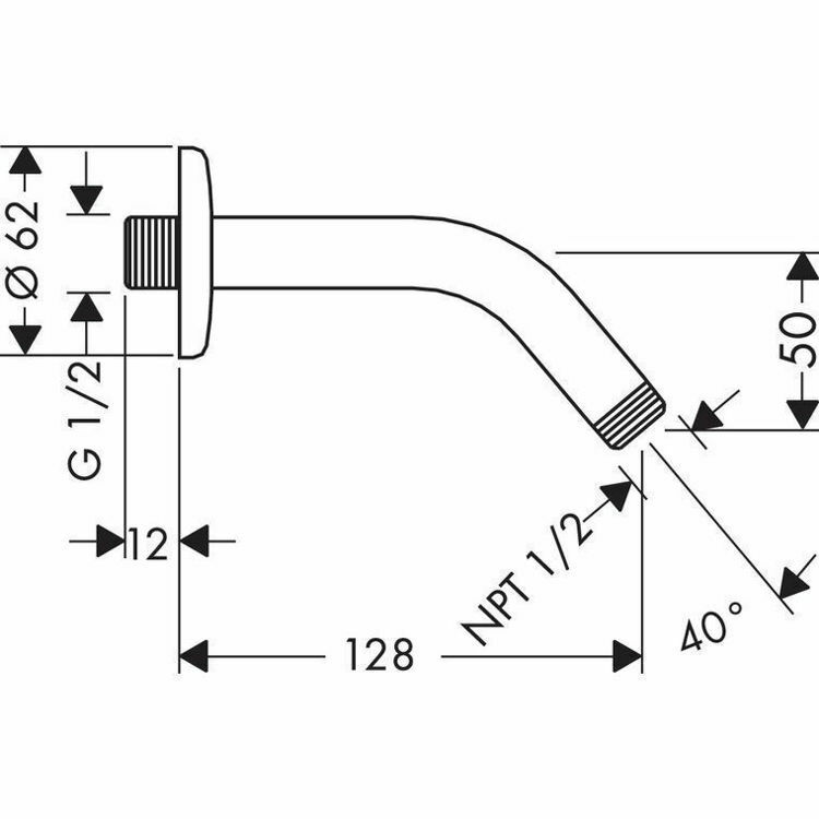 Picture of Hansgrohe Shower Arm 128 mm