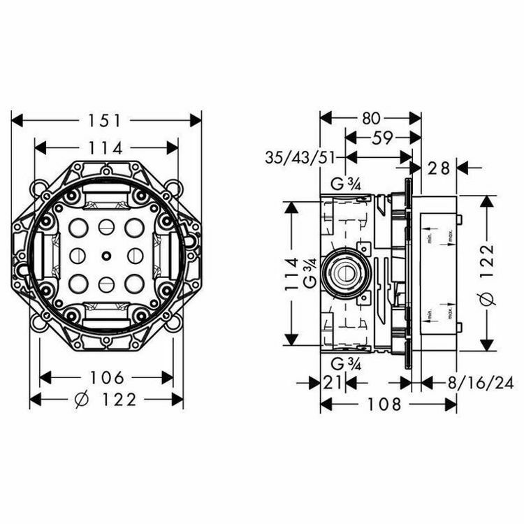 Picture of Hansgrohe Universal iBox Concealed Body