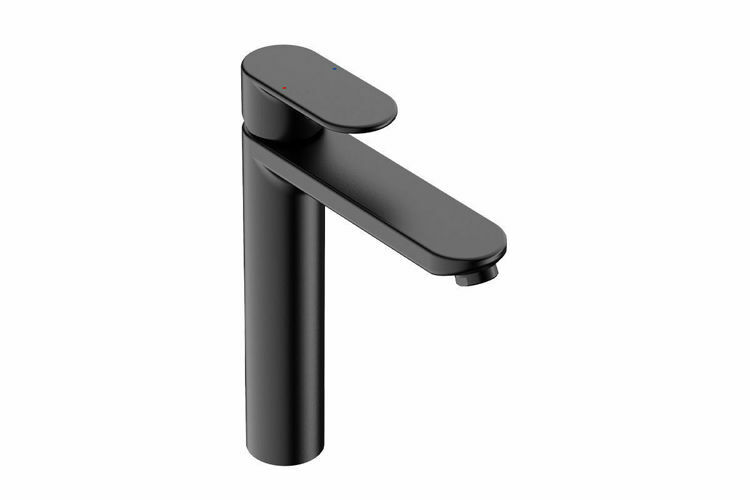 Picture of Liquid Red Solace Tall Basin Mixer 210 mm (Matt Black)