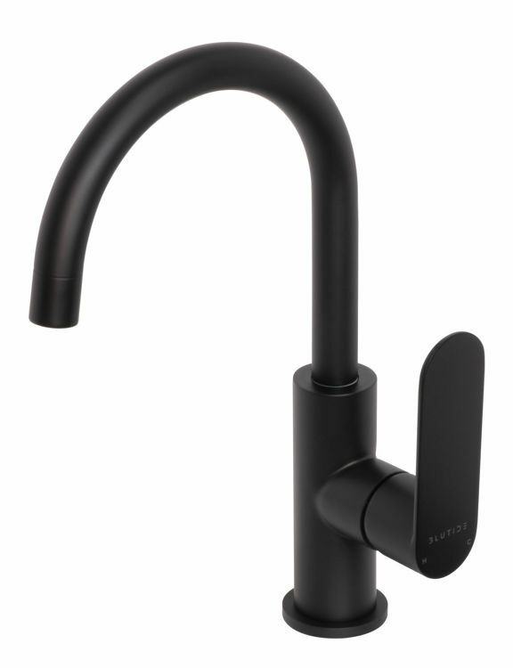 Picture of SATIN BASIN MIXER GOOSENECK BLACK