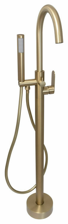 Picture of SATIN FREE STAND BATH MIXER BRASS
