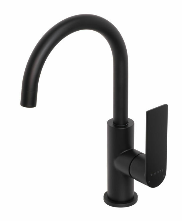 Picture of SILK BASIN MIXER GOOSENECK BLACK