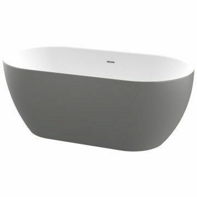 Picture of Zala Free Standing One Piece Acrylic Bath 1440 x 750 mm (Grey)