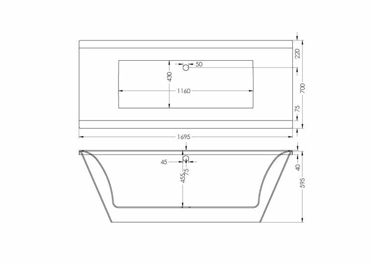 Picture of PRAVIA F/S SKIRTED BATH 1700