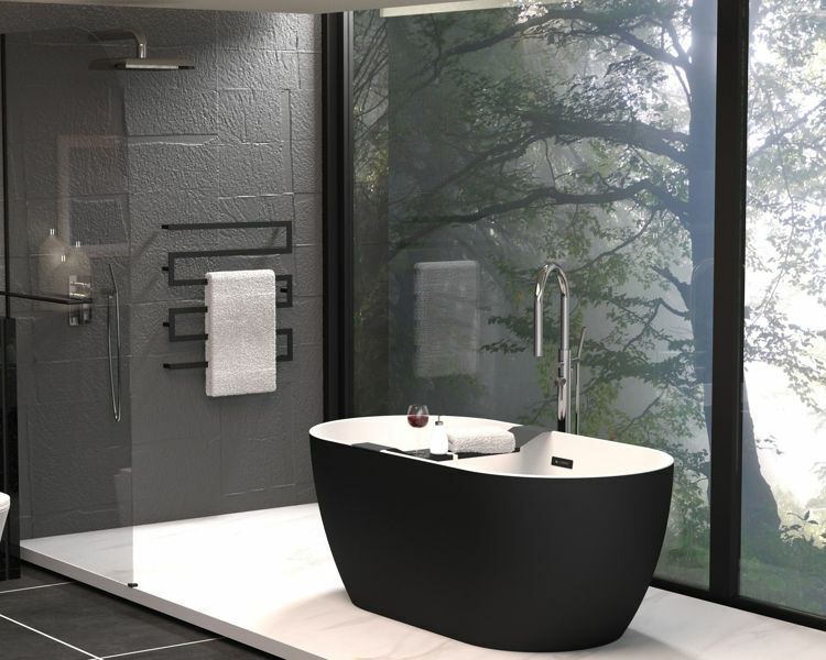 Picture of ZALA FREE STAND 1440 x 750 BLACK with overflow