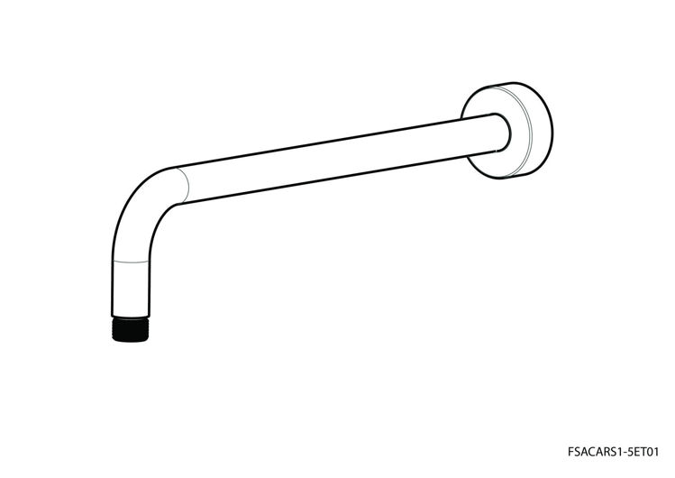 Picture of Cobra Seine Round Shower Arm 300 mm (Matt Black)